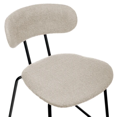 Купить Стул полубарный Ant букле латте по выгодной цене для кафе, ресторанов и кухни