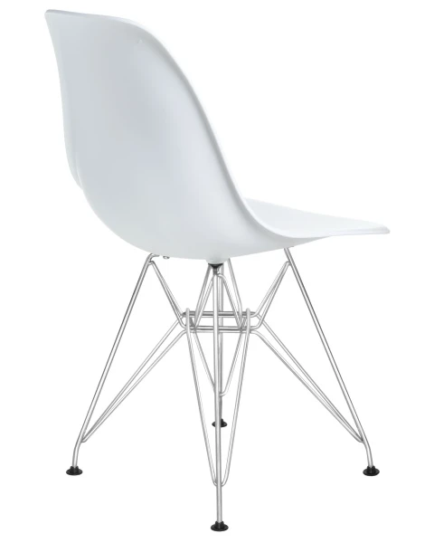 Купить Стул обеденный DOBRIN DSR, ножки хром, цвет белый (W-02) по низкой цене