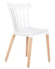 Купить Стул обеденный DOBRIN THEO, ножки светлый бук, цвет белый (W-02) в интернет-магазине КупиКресла.ру