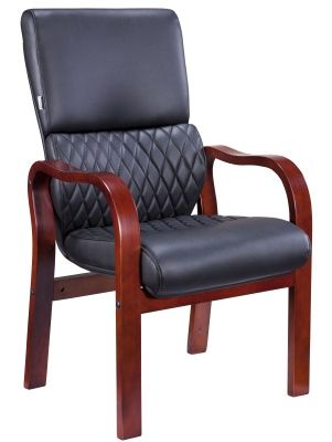 Кресло Everprof President Wood CF Экокожа Черный