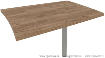 Брифинг-приставка для криволинейного стола (опора КО-1 в комплекте) KB-1