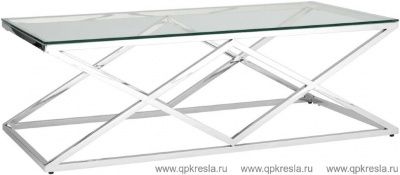 Журнальный стол 120*60 ИНСИГНИЯ серебро