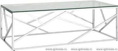 Журнальный стол 120*60 АРТ ДЕКО серебро