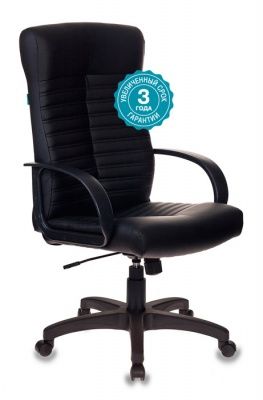 Кресло руководителя Бюрократ KB-10LITE черный эко.кожа крестовина пластик