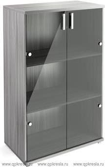 Стеллаж НТ-480 со стеклянными дверьми НТ-601.2стл