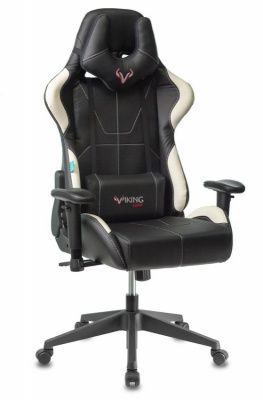 Кресло игровое Zombie VIKING 5 AERO черный/белый искусственная кожа с подголов. крестовина пластик