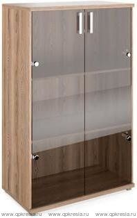 Стеллаж НТ-480 со стеклянными дверьми НТ-601.2стл