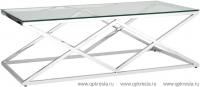 Журнальный стол 120*60 ИНСИГНИЯ серебро
