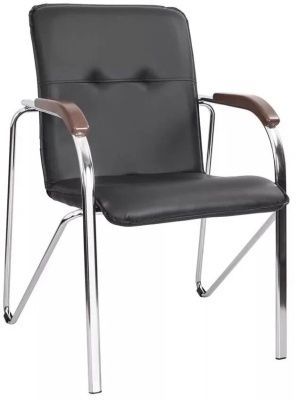 Офисный стул Samba (Самба) хром Nowystyl (V - Искусственная кожа ) V 4 черный