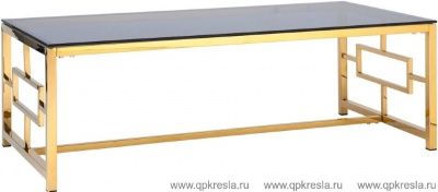 Журнальный стол 120*60 БРУКЛИН золото стекло smoke