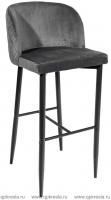 Барный стул Оскар Велюр Серый