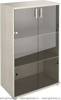 Стеллаж НТ-480 со стеклянными дверьми НТ-601.2стл