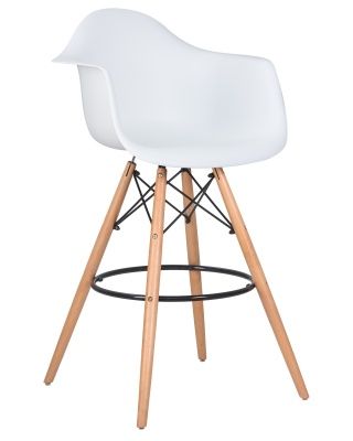 Стул барный DAW BAR (ножки светлый бук, цвет белый)