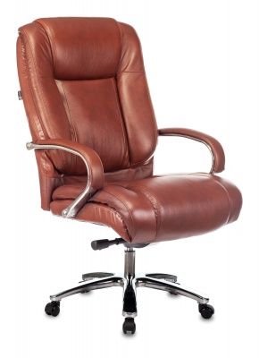 Кресло руководителя Бюрократ T-9925SL светло-коричневый Leather Eichel кожа крестовина металл хром Кресло руководителя Бюрократ T-9925SL светло-коричневый Leather Eichel кожа крестовина металл хром