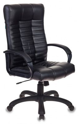 Кресло руководителя Бюрократ KB-10 черный искусственная кожа крестовина пластик