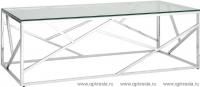 Журнальный стол 120*60 АРТ ДЕКО серебро