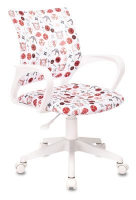 Кресло детское Бюрократ KD-W4 белый аниме крестов. пластик пластик белый Кресло детское Бюрократ KD-W4 белый аниме крестов. пластик пластик белый