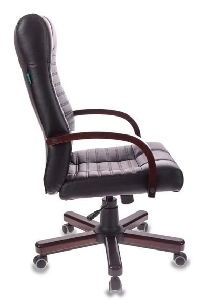 Кресло руководителя Бюрократ KB-10WALNUT черный эко.кожа крестовина металл/дерево | Купить в КупиКресла.ру