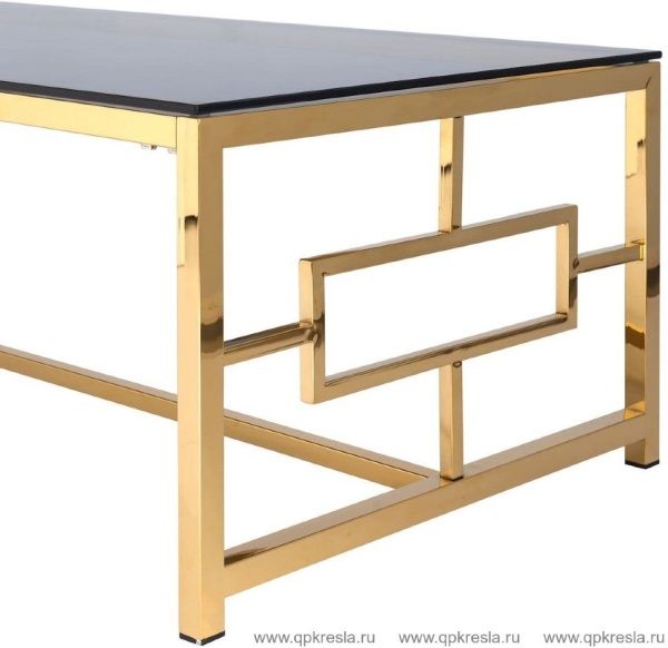 Журнальный стол 120*60 БРУКЛИН золото стекло smoke