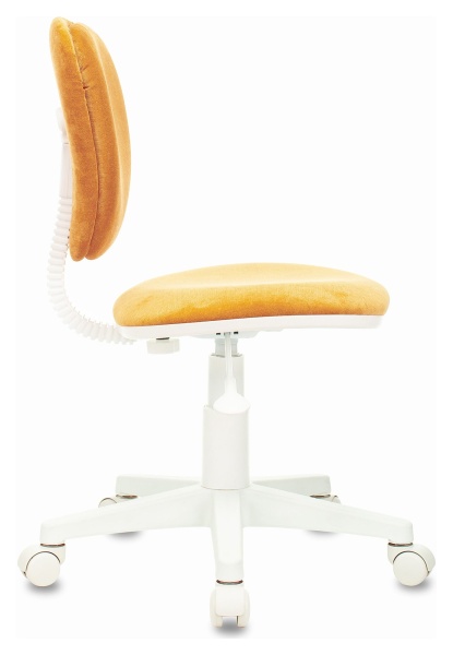 Кресло детское Бюрократ CH-W204NX оранжевый Velvet 72 крестов. пластик белый пластик белый Кресло детское Бюрократ CH-W204NX оранжевый Velvet 72 крестов. пластик белый пластик белый