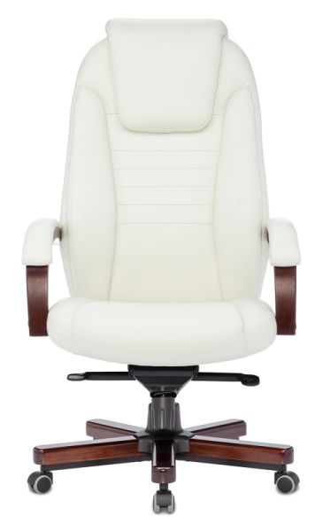 Кресло руководителя Бюрократ T-9923WALNUT слоновая кость кожа крестовина металл/дерево | Купить в КупиКресла.ру