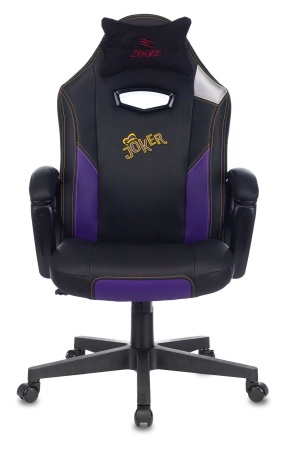 Купить Кресло игровое Zombie HERO JOKER черный/фиолетовый искусственная кожа с подголов. крестовина пластик по низкой цене
