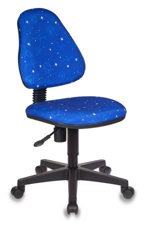 Кресло детское Бюрократ KD-4 синий космос крестовина пластик