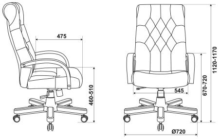 Кресла руководителя - Кресло руководителя Бюрократ T-9928WALNUT/ECO черный эко.кожа крестов. металл/дерево