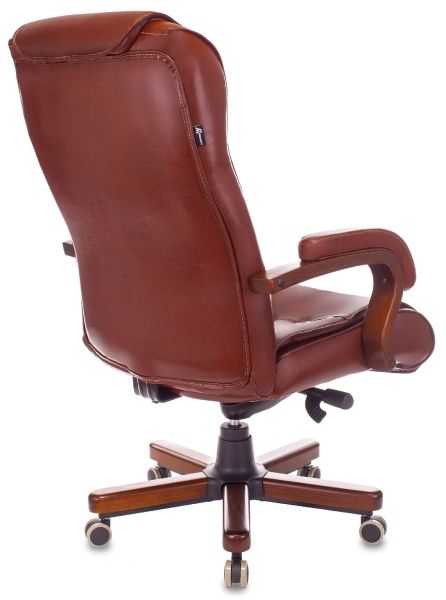 Кресло руководителя Бюрократ T-9926WALNUT светло-коричневый Leather Eichel кожа крестовина металл/дерево | Купить в КупиКресла.ру