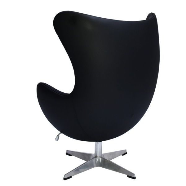 Купить Кресло EGG CHAIR чёрный, натуральная кожа по низкой цене
