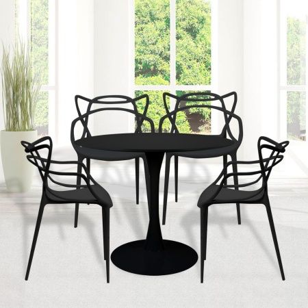 Купить Стол Tulip диам.100см, черный по низкой цене