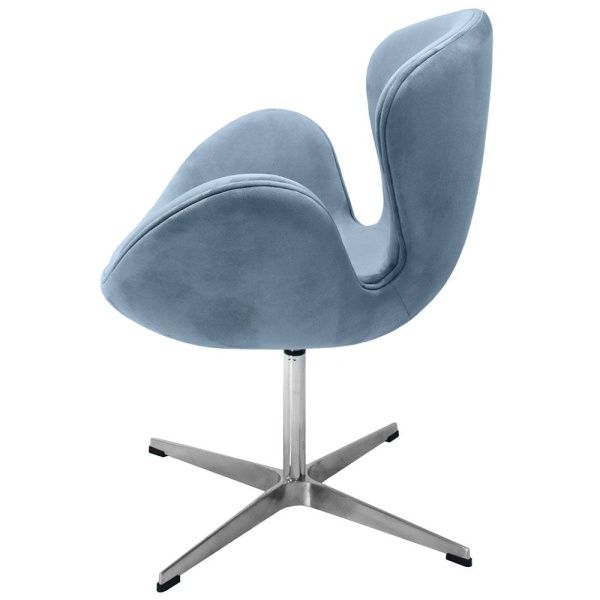 Купить Кресло SWAN CHAIR серый, искусственная замша по низкой цене