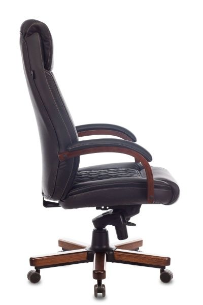 Купить Кресло руководителя Бюрократ T-9924WALNUT черный кожа крестовина металл/дерево по низкой цене Кресло руководителя Бюрократ T-9924WALNUT черный кожа крестовина металл/дерево | Купить в КупиКресла.ру