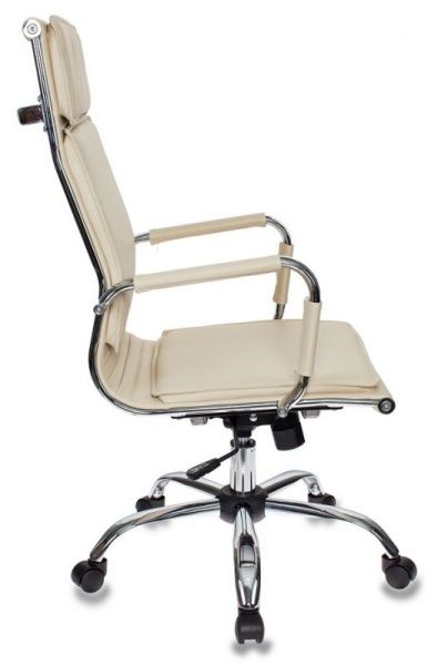 Кресло руководителя Бюрократ Ch-993 слоновая кость эко.кожа крестовина металл хром | Купить в КупиКресла.ру