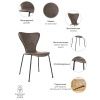 Купить Стул Seven Leather коричневый по низкой цене Купить Стул Seven Leather коричневый по низкой цене