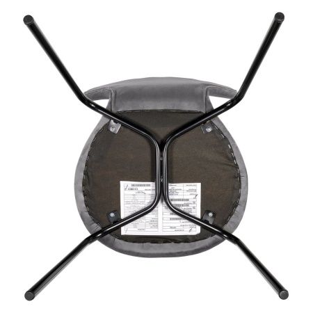 Купить Стул Seven тёмно-серый велюр с чёрными ножками в интернет-магазине КупиКресла.ру