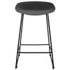 Купить Стул полубарный Neo чёрный с чёрными ножками по выгодной цене для кафе, ресторанов и кухни