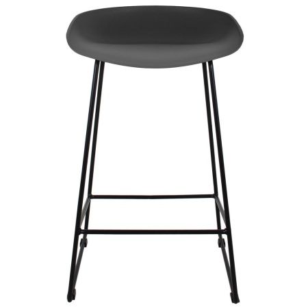 Купить Стул полубарный Neo чёрный с чёрными ножками по выгодной цене для кафе, ресторанов и кухни