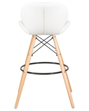 Купить Стул барный BUTTERFLY BAR (ножки светлый бук, цвет белый) по выгодной цене для кафе, ресторанов и кухни