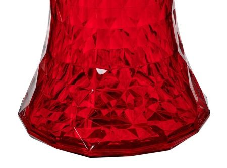 Купить Стул-пуф Stone прозрачный красный по низкой цене