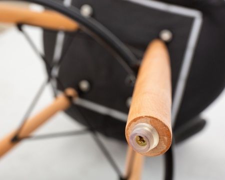 Стул барный BUTTERFLY BAR (ножки светлый бук, цвет чёрный)