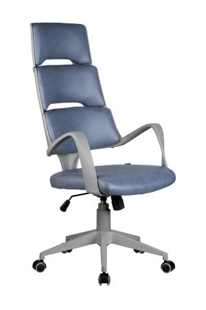 Кресло SAKURA (серый пластик) (Ткань Синий)