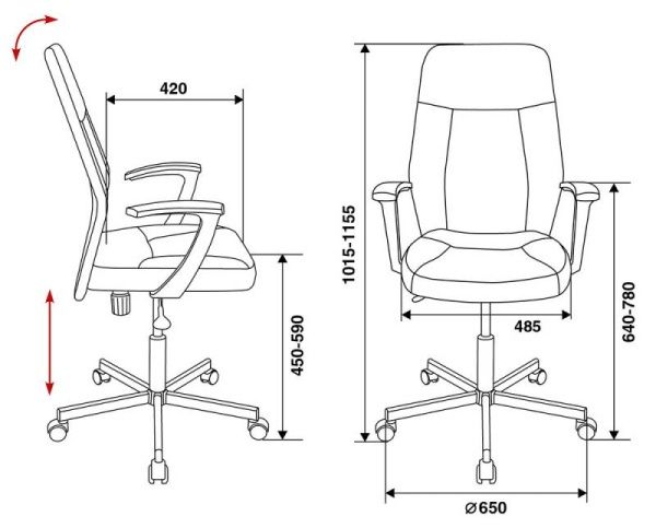 Кресло Бюрократ CH-605 черный эко.кожа крестовина металл черный | Купить в КупиКресла.ру