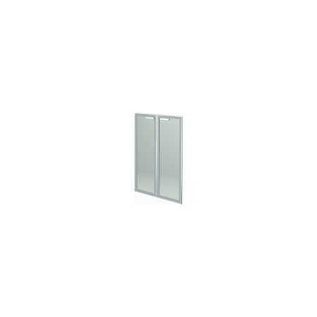 Двери средние стеклянные в алюминиевой раме HT-601.2.СР.Ф сатинат