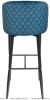 Барный стул Оскар Велюр Сине-зеленый
