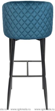 Барный стул Оскар Велюр Сине-зеленый