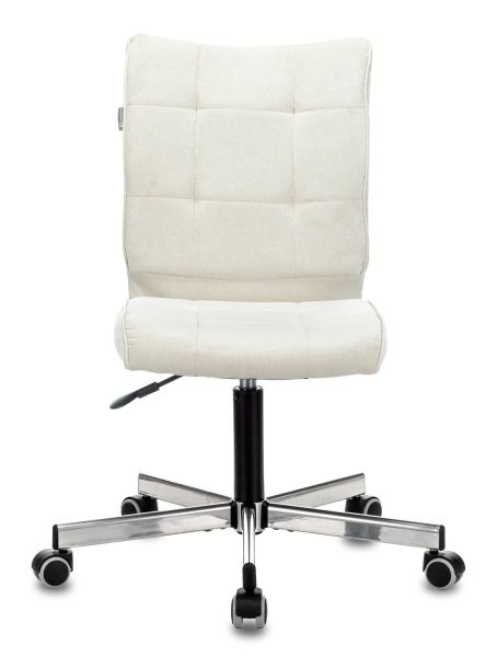 Кресло Бюрократ CH-330M молочный Velvet 20 крестовина металл хром | Купить в КупиКресла.ру