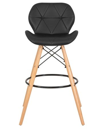 Стул барный BUTTERFLY BAR (ножки светлый бук, цвет чёрный)