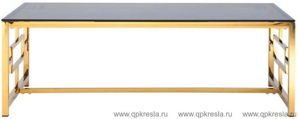 Журнальный стол 120*60 БРУКЛИН золото стекло smoke