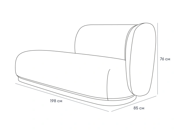 Купить Кушетка Lucca правая по низкой цене